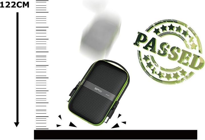 Actual product image Silicon Power Armor A60 1TB USB 3.0 2.5 SP010TBPHDA60S (1 TB)