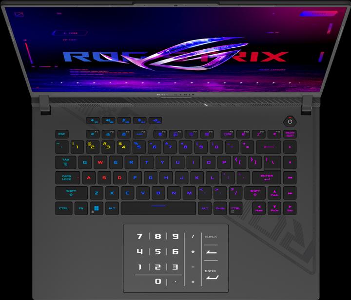 Actual product image ASUS ROG Strix G16 RTX 4070 (16", Intel Core i9-14900HX, 32 GB, 1000 GB, DE)