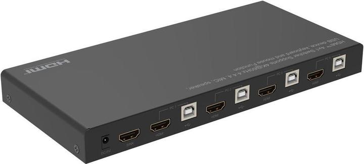 Actual product image MicroConnect 4K@60Hz HDMI KVM switch, 4x1