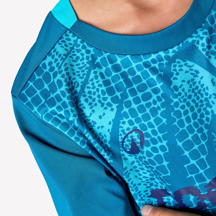 Image du produit Kipsta Maillot De Football Enfant Viralto Kids Mc Roarrr Snake Rayes Vert / Turquoise (140)