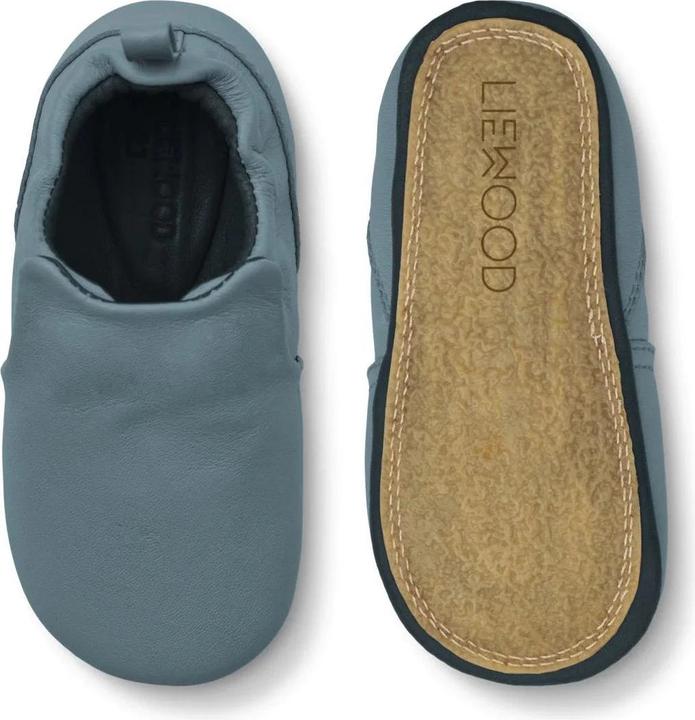 Liewood Leder Hausschuhe / Finken Eliot Whale Blue