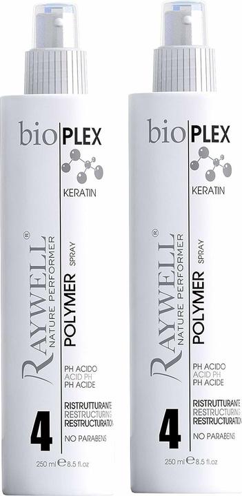 Immagine prodotto Raywell 2 Polimeri Spray Ristrutturante alla Cheratina Bioplex per lucentezza e volume 250 ml (250 ml)