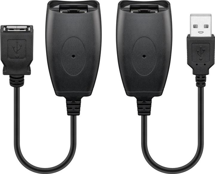 Produktbild Goobay USB Extension Ethernet 40,0m- Kabel Converter USB > RJ45 Line Extender (CAT5) (2 m, USB 1.1)
