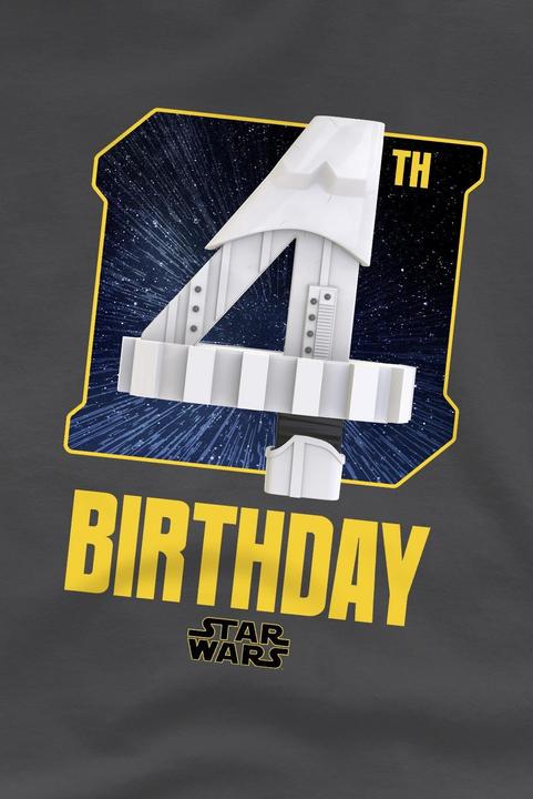 Immagine prodotto Star Wars Maglietta 4° Compleanno Stormtrooper Spazio Bambini (128)