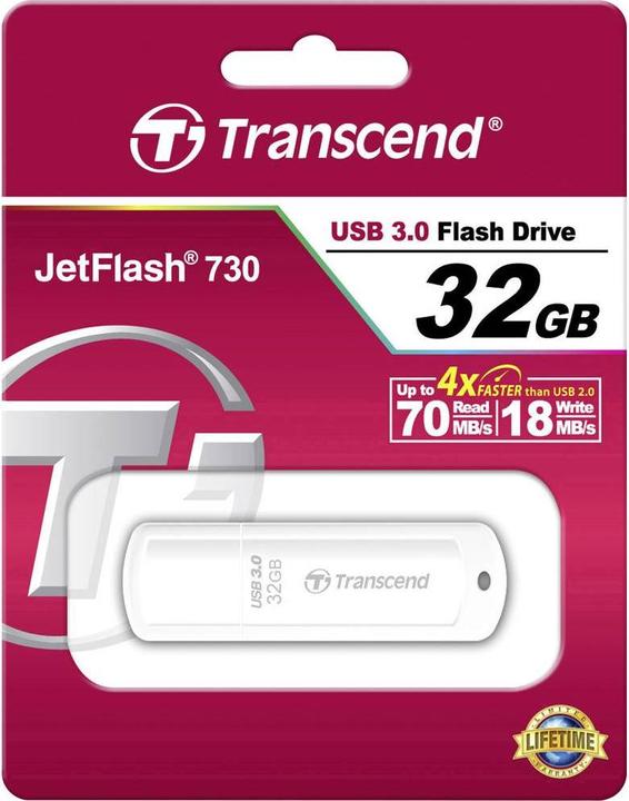 Actual product image Transcend JetFlash 730 (32 GB, USB-A)