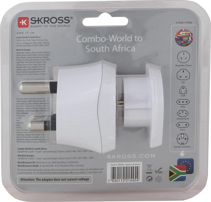 Image du produit Skross Combo Adaptateur Afrique du Sud