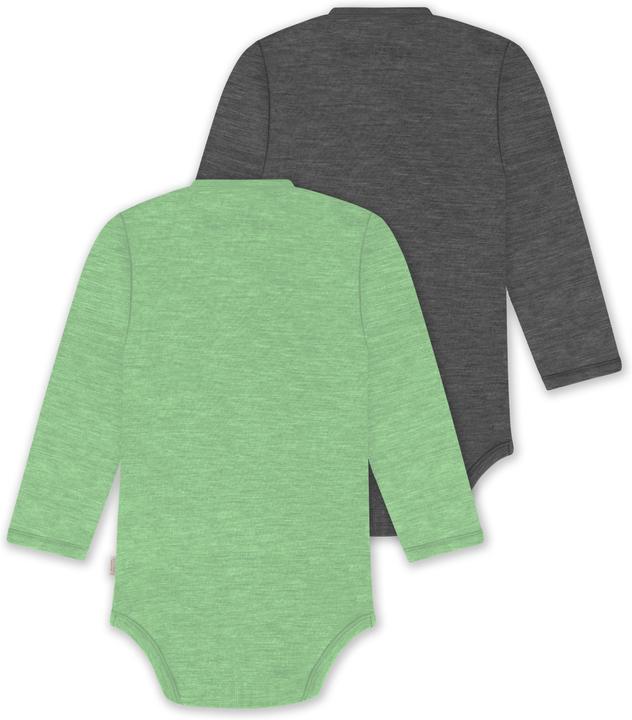 Image du produit Normani Lot de 2 Body bébé bio manches longues Body à langer en laine mérinos garçon et fille - 9353 (50)
