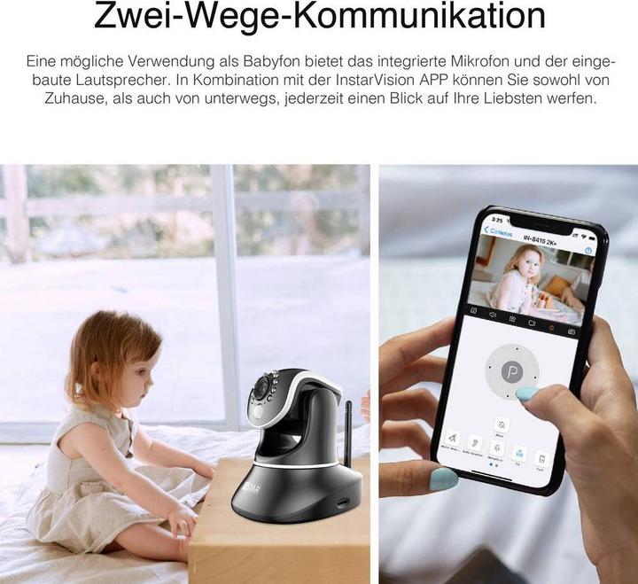 Actual product image Instar IN-8815 4K POE/WLAN black 18005 IP surveillance camera