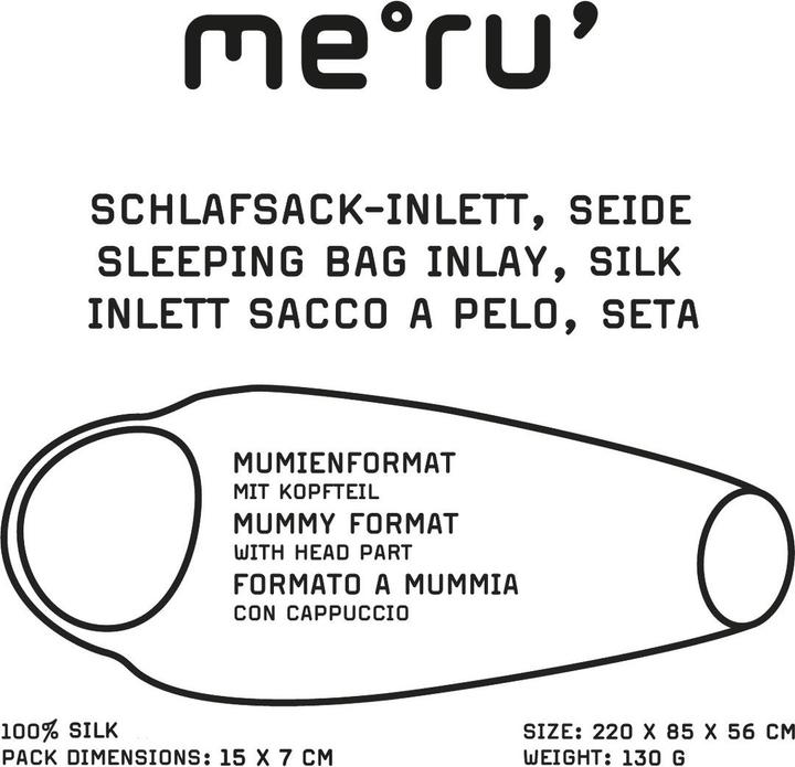 Image du produit Kaikkialla Inlet en soie momie Iso Aska (225 cm)