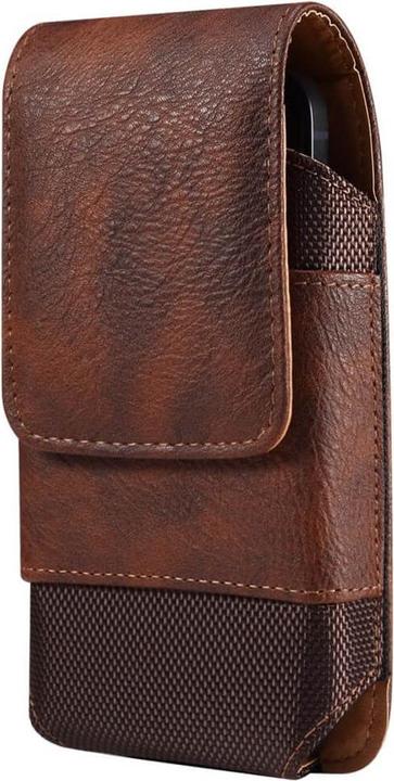Cover-Discount Nylon - Leder Gurttasche mit Kartenfach braun / M