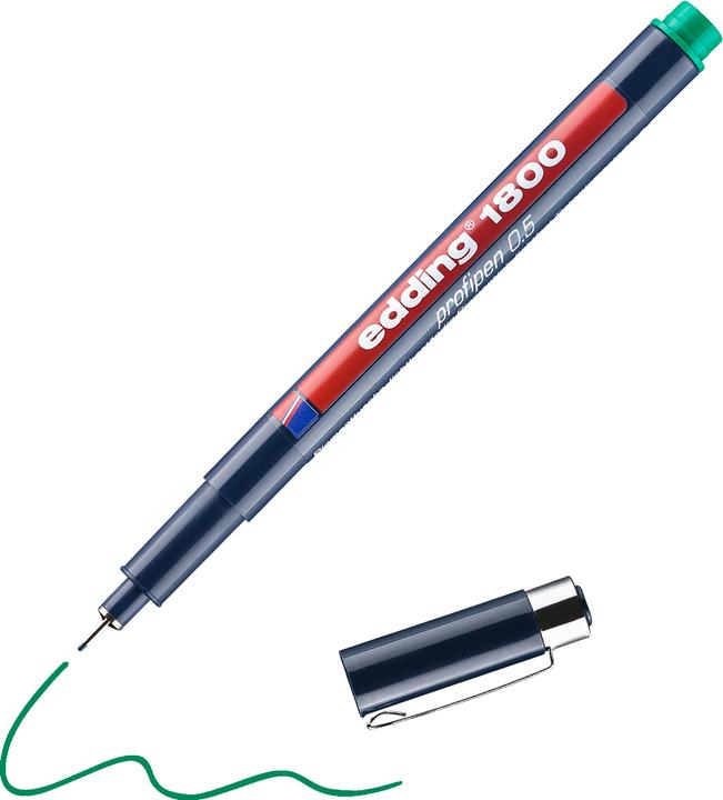Image du produit Edding Profipen 1800 machine à étirer les fibres (Vert, 1 x)