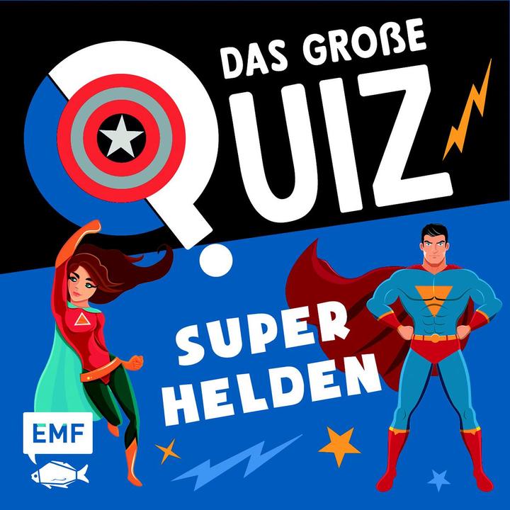 Actual product image Card box: The big quiz - Superheroes (German)