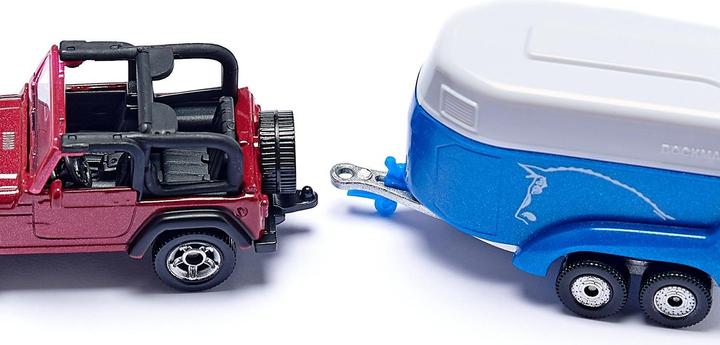 Produktbild Siku 1651 PKW mit Pferdeanhänger