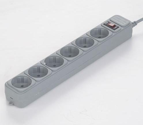 Productafbeelding Gembird Overspanningsbeveiliging, 6 stopcontacten, 10 ft (6 x, CEE 7/3, 3 m)
