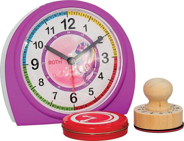 Actual product image Roth Children's Alarm Clock & Stamp Set "Unicorn Portrait