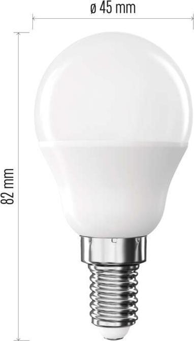 Image du produit Emos Lampe LED Classic Mini Globe / E14 / 6,5 W (60 W) / 806 lm / Blanc chaud (E14, 6.50 W, 806 lm, 1 x, E)