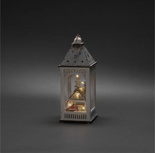Actual product image Konstsmide 3270-210 LED Wooden Lantern with House