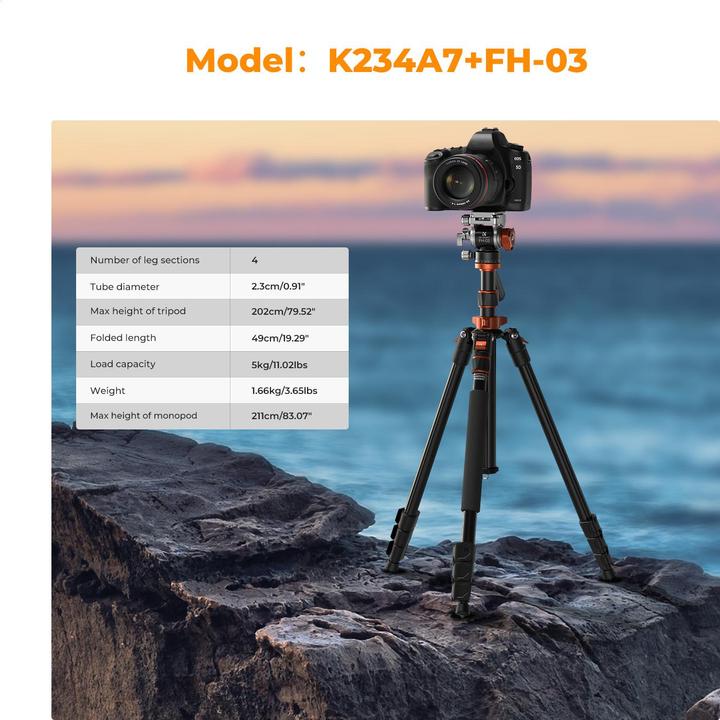 Produktbild K&F Concept K234A7+FH-03 (Metall)