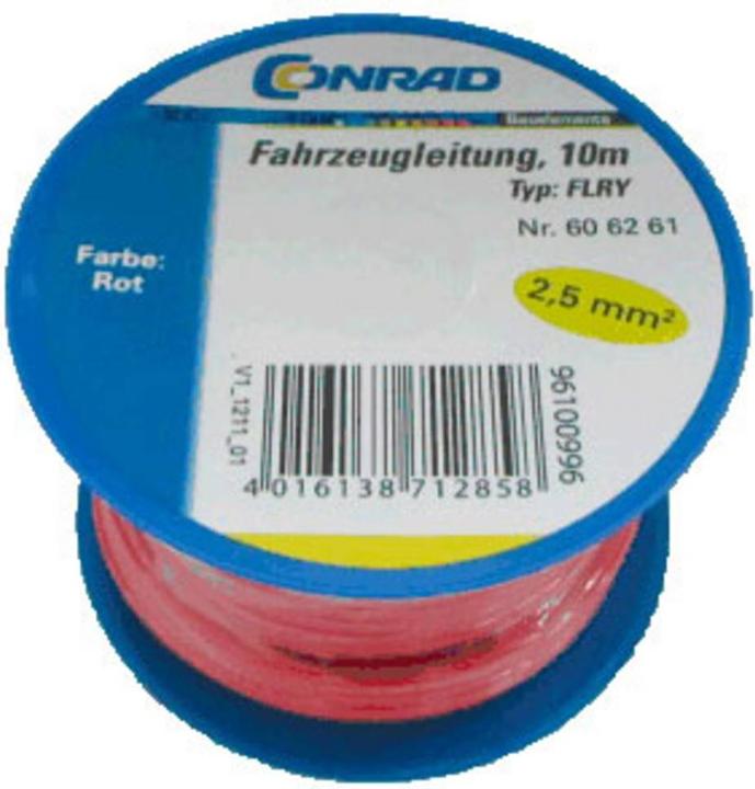 Actual product image Conrad Components Vehicle cable FLRY-B 1 x 2.5 (10 m)