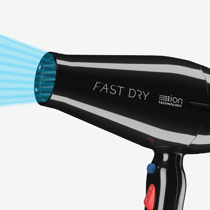 Image du produit Solis Fast Dry 360º ionic noir Sèche-cheveux professionnel avec cordon rotatif à 360° (381)