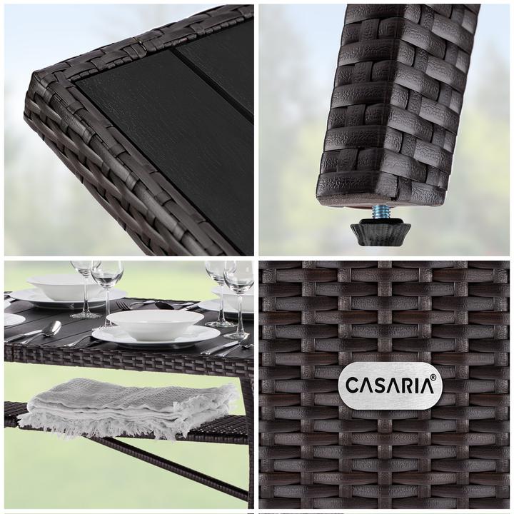 Produktbild Casaria Polyrattan Gartentisch WPC (190 cm)
