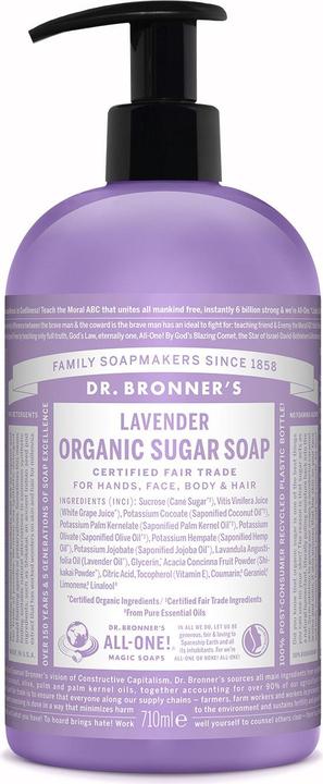 Dr. Bronner's Sugar Soap Lavender (Flüssigseife, 710 ml)