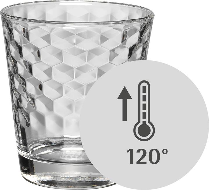 Produktbild WMF Wassergläser Set 4tlg Gläser 265ml Wabenmuster Kristallglas hitzebeständig (0.23 l, 4 x)