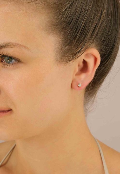 Image du produit Muau Boucles d'oreilles monture 6 poignées (Or jaune 750)