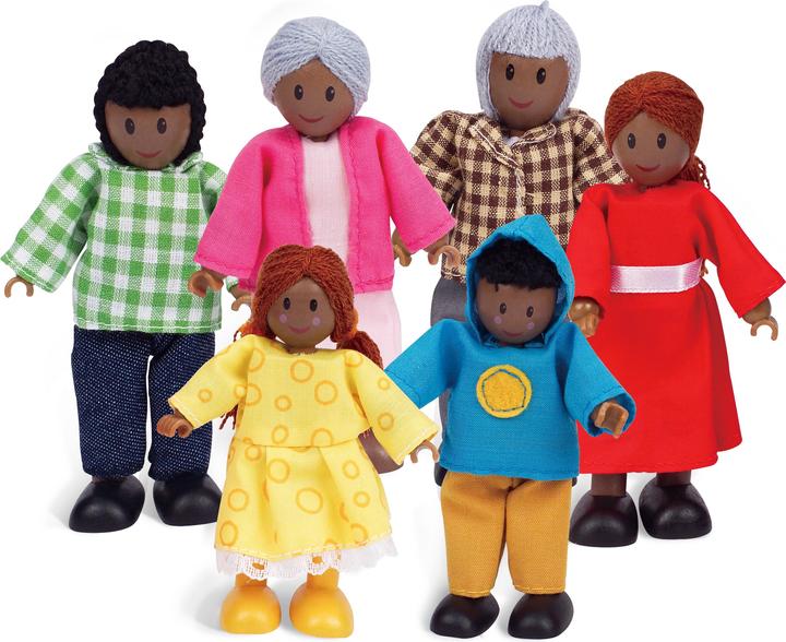 Produktbild Hape Puppenfamilie dunkle Hautfarbe