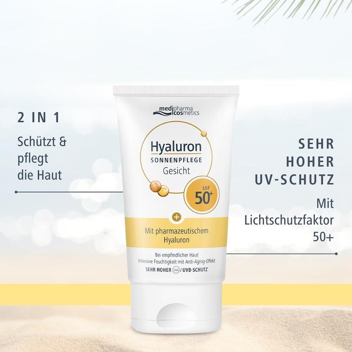 Produktbild Medipharma cosmetics Hyaluron Sonnenpflege Gesicht LSF 50+, 50 ml Creme (Sonnencreme Gesicht, SPF 50+, 50 ml)