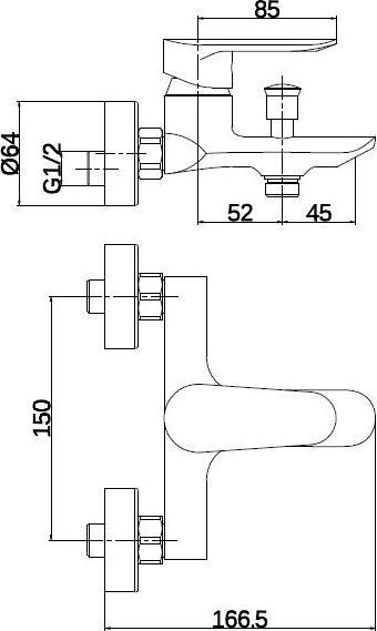 Produktbild Thema_lux BATH FAUCET DF11603
