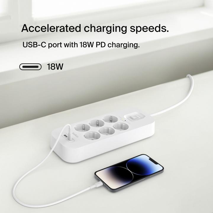 Image du produit Belkin Protection contre les surtensions Surgemaster (6 x, CEE 7/3, 2 m)