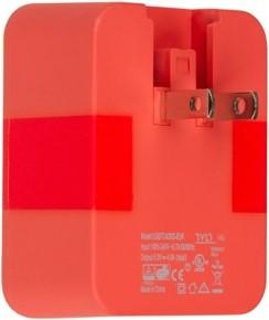 Immagine prodotto Tylt Adattatore da viaggio doppio USB rosso