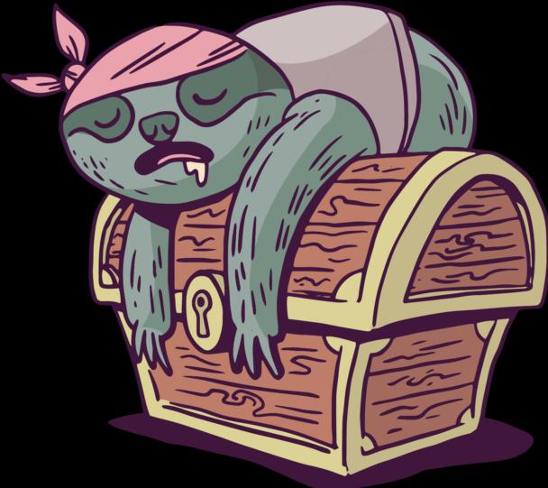 Produktbild Bügelbilder Bügelbild Comic Pirat Sloth