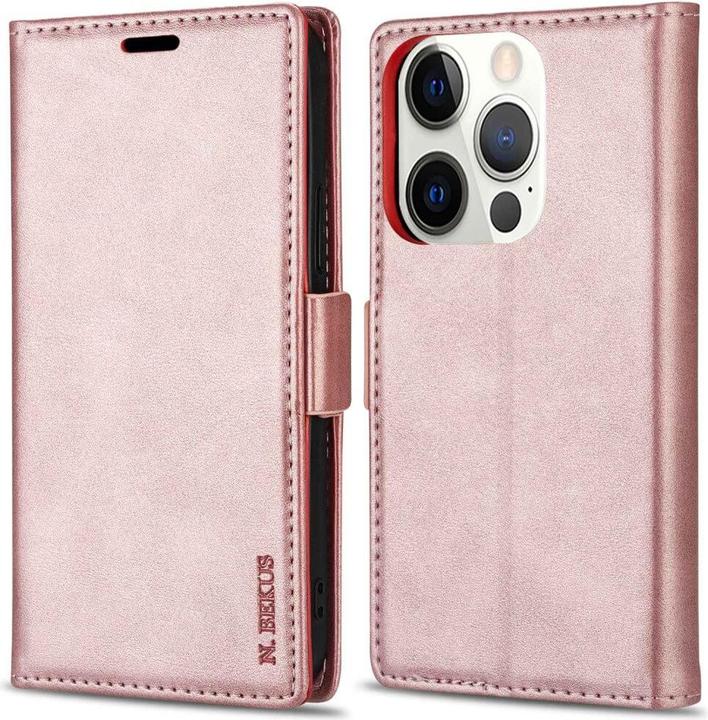 Produktbild N.Bekus iPhone 15 Pro - Flip Case Hülle rosa (Apple iPhone 15 Pro)