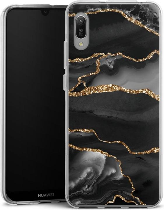 Produktbild DeinDesign Silikon Hülle für Huawei Y6 (2019) Handyhülle Case Smartphone Schutzhülle Glitzer Look Marmor (Huawei Y6 (2019))