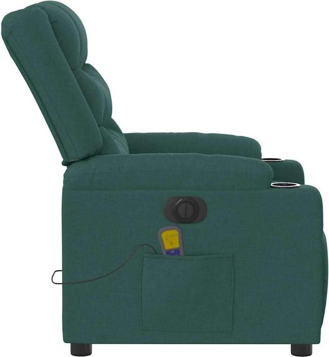 Image du produit VidaXL Fauteuil de massage électrique Vert foncé Tissu
