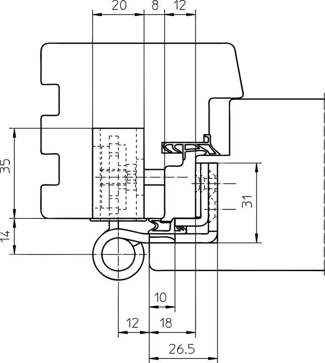 Produktbild Simonswerk Türband BAKA Protect 4030 3D FD MSTS Stiftsicherung,1 Satz= 3Stk. Edelstahl matt