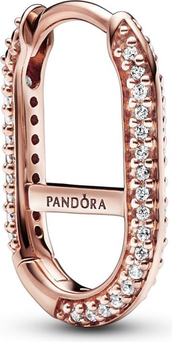 Image du produit Pandora ME Pavé simple boucle d'oreille de lien (Métal, plaqué or rose)