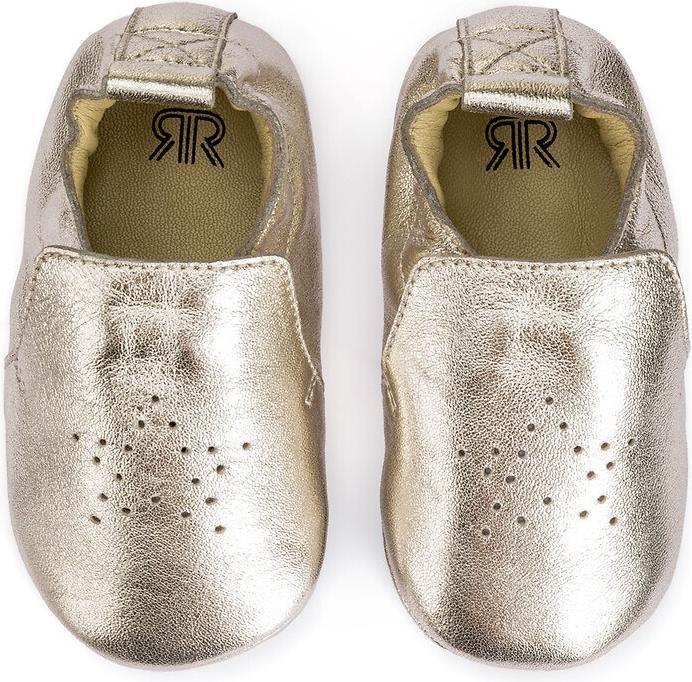 Image du produit La Redoute Collections Pantoufles en cuir doré avec motif étoilé (18)
