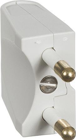 Actual product image LK Plug 2-pole not earthed flat straight LG