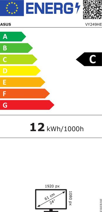 Energy Label ASUS VY249HE-W (1920 x 1080 pixels, 23.80")
