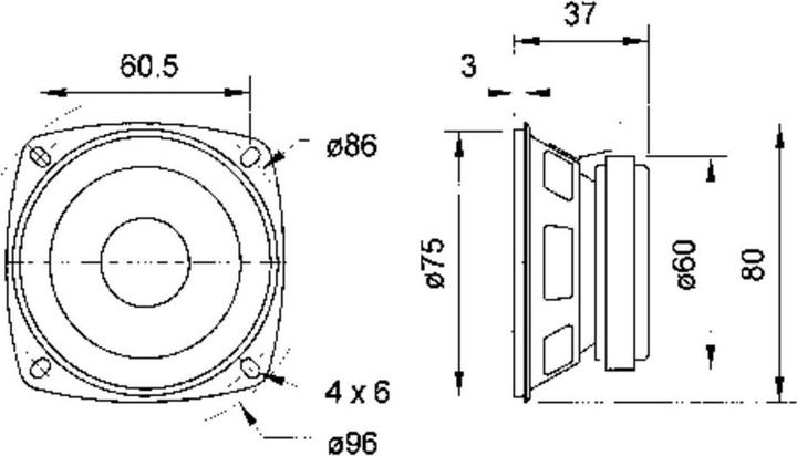 Actual product image Visaton Full range loudspeaker FR 8, 4 Ohm