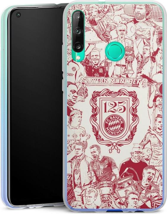 Actual product image DeinDesign Silikon Hülle für Huawei P40 Lite E Handyhülle Case Smartphone Schutzhülle FCB 125 Jahre FC Bayern (Huawei P40 Lite E)