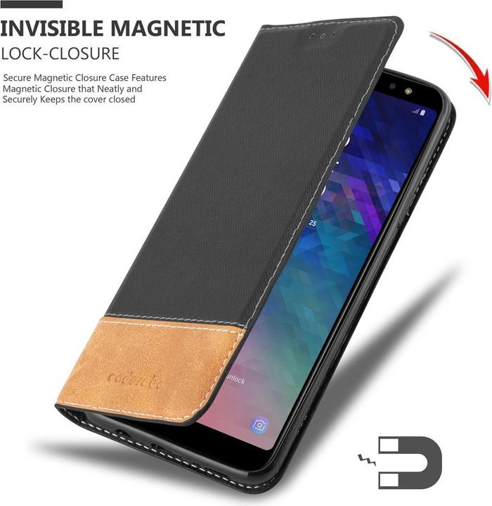 Productafbeelding Cadorabo X-Wallet hoes voor kunstleer pak (Samsung Galaxy A6+)