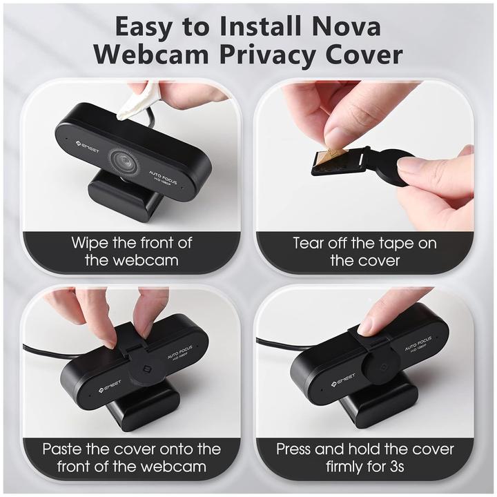 Produktbild EMeet Nova Webcam Full HD 1080P με Autofocus,Κάλυμμα και Διπλά Μικρόφωνα για Βιντεοκλήσεις
