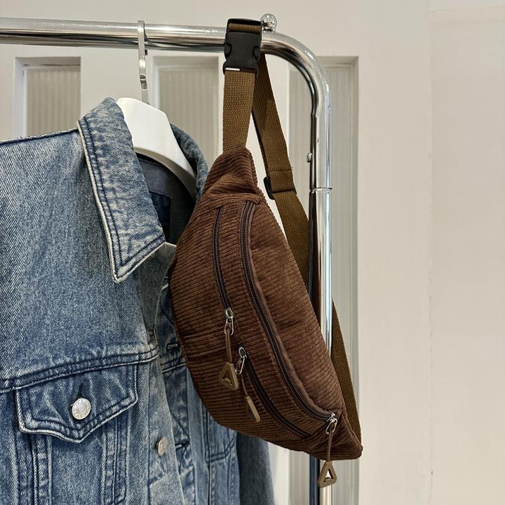 Only-Bags.Store Schicke Cord-Crossbody-Slingtasche - vielseitig und bequem, perfekt zum Einkaufen, Spazierengehen