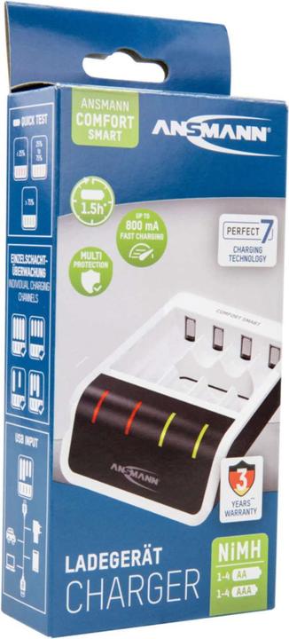 Produktbild Ansmann Comfort Smart Ladegerät (1 Stk., AAA, AA, 800 mAh, Akku)