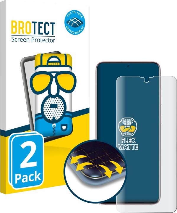 Produktbild BROTECT Fullscreen Schutzfolie Displayschutz Folie Matt Entspiegelungsfolie (2 Stück, Samsung Galaxy S20 5G)