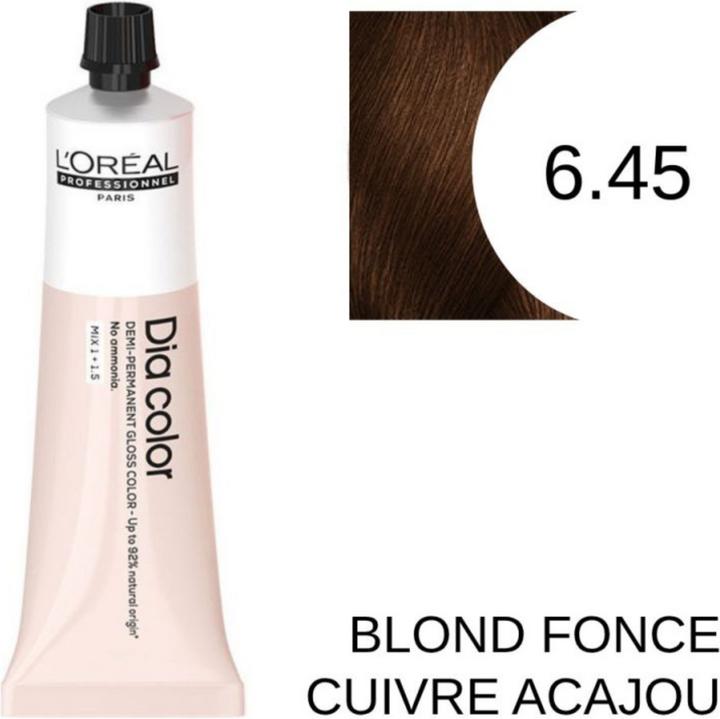 Produktbild L'Oréal Paris Loreal DIA Color 6,45 Dunkelblond Kupfer Mahagoni 60 ml (6.45 - Dunkelblond kupferfarben mahagonibraun)